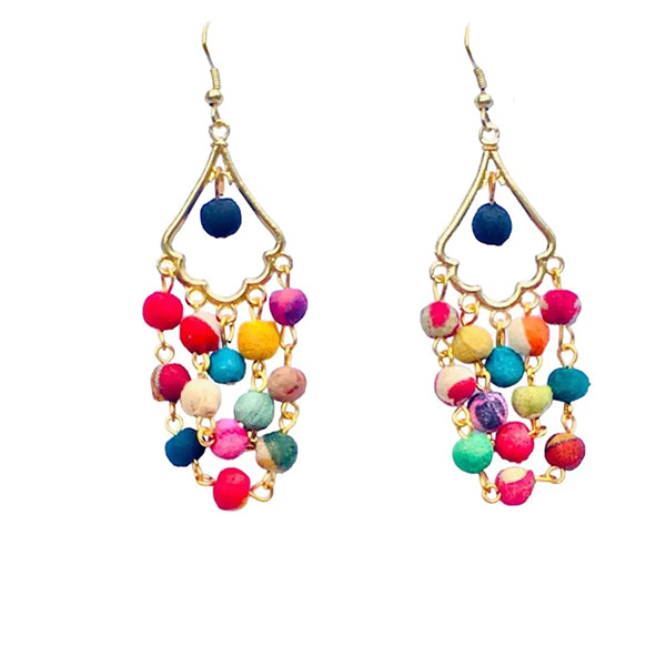 Sari Sphere Cascade Earrings