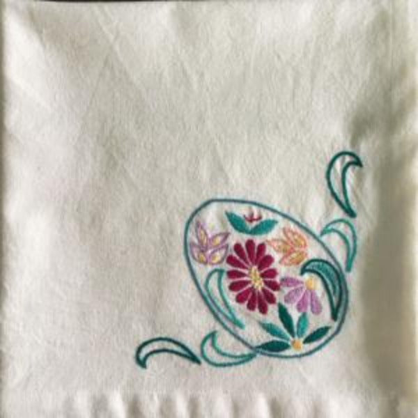 Embroidered Easter Napkin