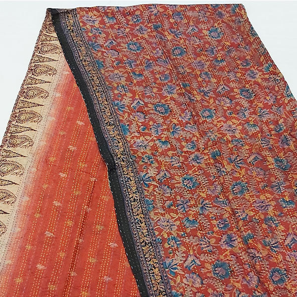 Upcycled Kantha Silk Scarf