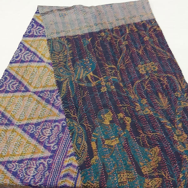 Upcycled Kantha Silk Scarf