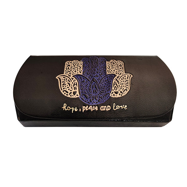 Eco-Leather Hamsa Hand Glasses Case