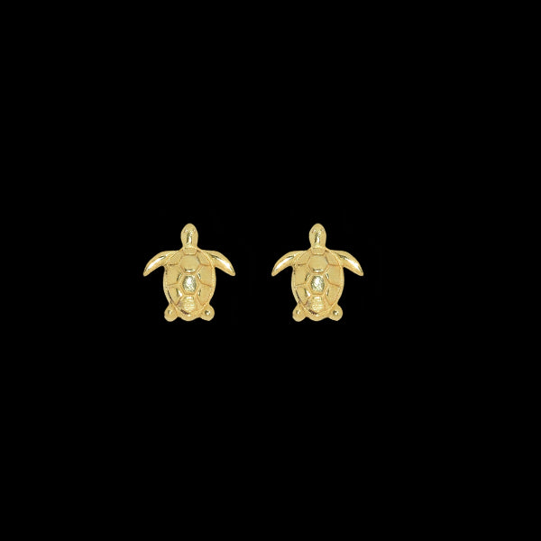 Brass Turtle Earrings