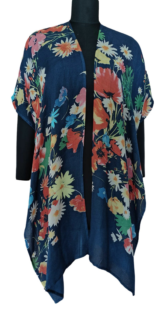 Blue Floral Kimono