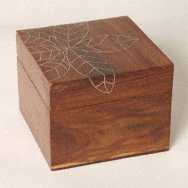 Mango Wood Floral Box