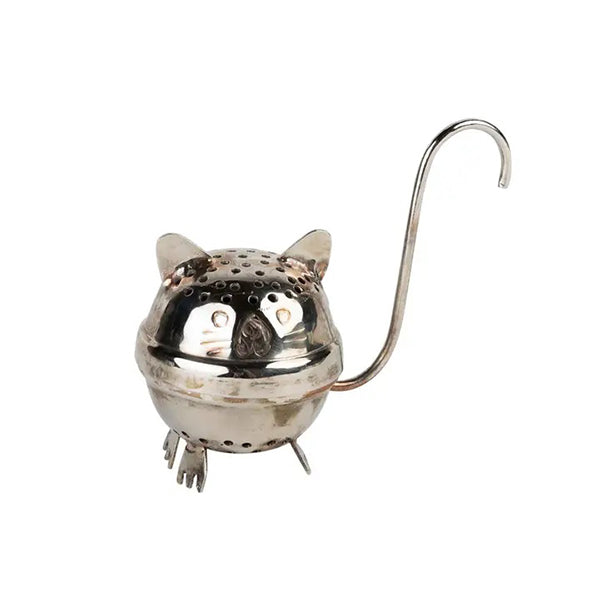 Silver Cat Tea Strainer