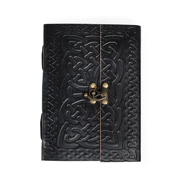 Celtic Knot Black Leather Journal