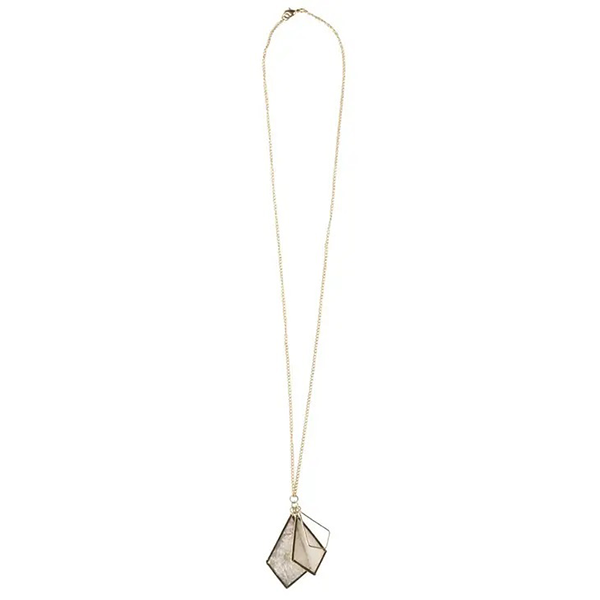 Double Diamond Capiz Necklace