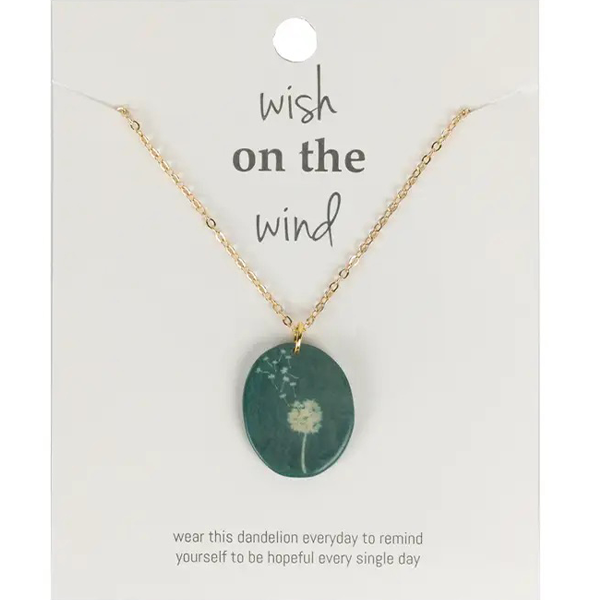 Wish on the Wind Dandelion Tagua Necklace