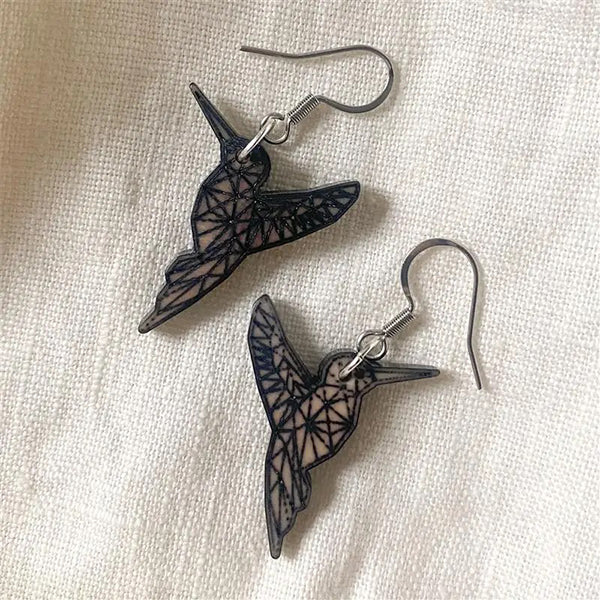 Tagua Hummingbird Earrings