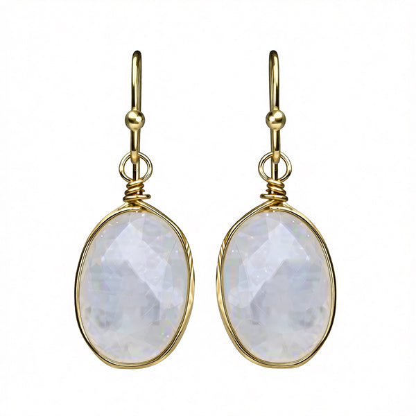 Moonstone Oval Earrings