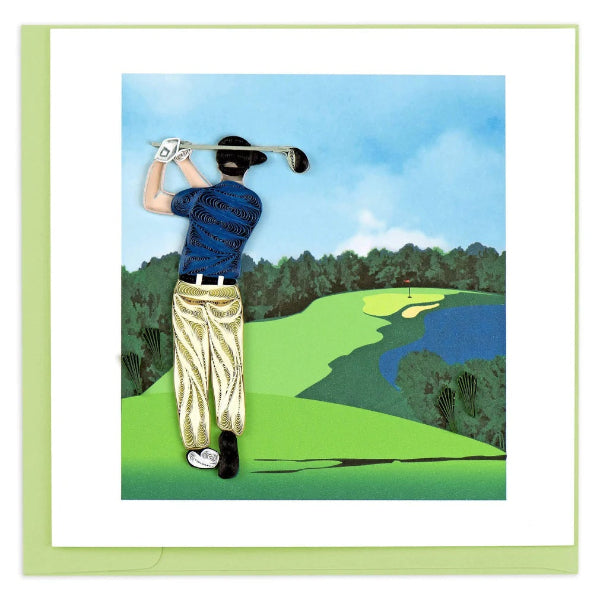 Quilled Card:  Golfer