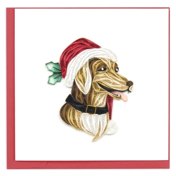 Quilling Card:  Canine Christmas