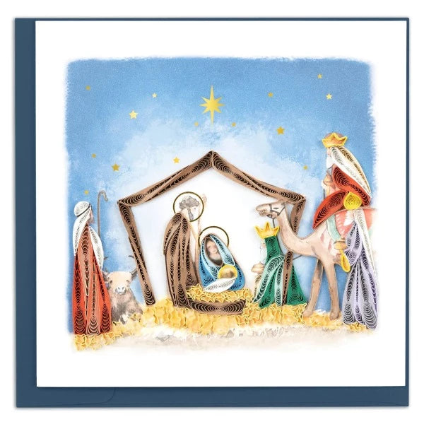 Quilling Card:  Manger Scene