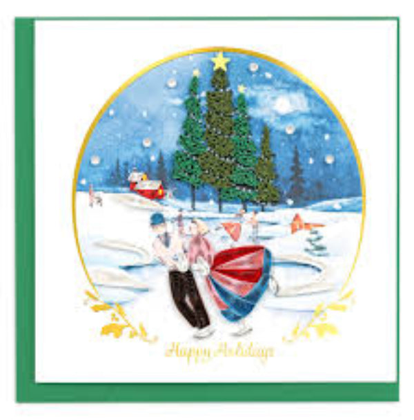 Quilling Card:  Christmas Skate