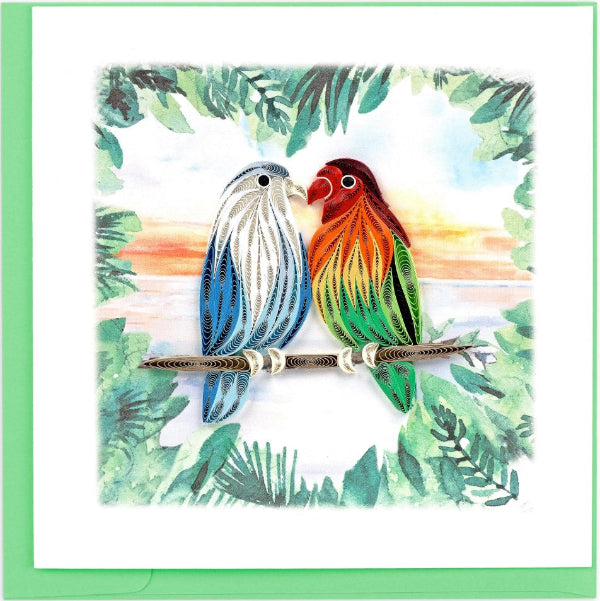 Quilling Card:  Love Birds