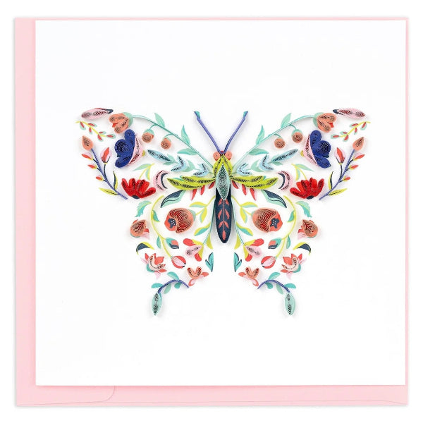 Quilled Card:  Floral Butterfly