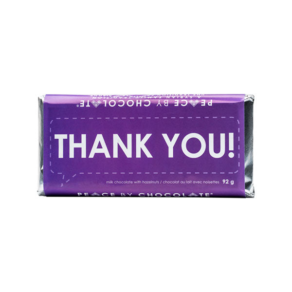 "Thank you" Milk Hazelnut Chocolate Bar