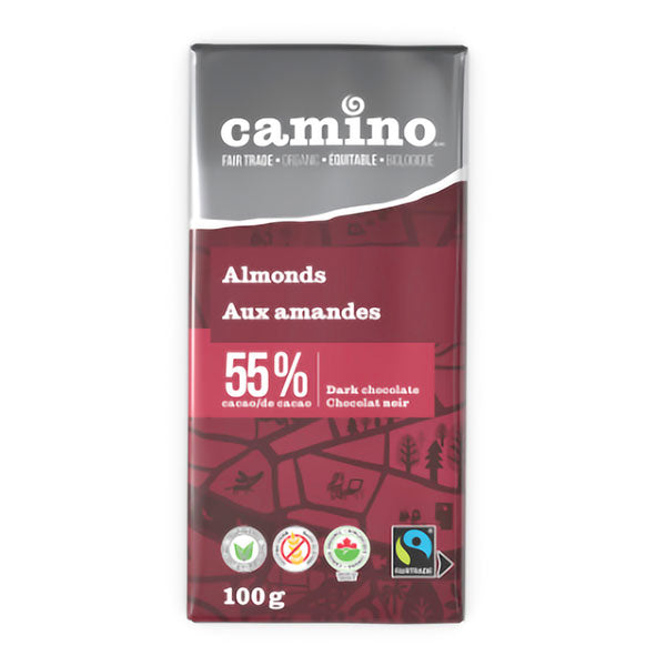 Camino Dark Almond Chocolate Bar
