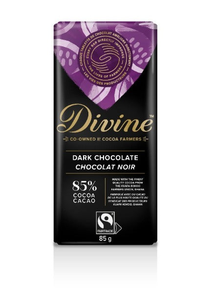 Divine 85% Dark Chocolate Bar