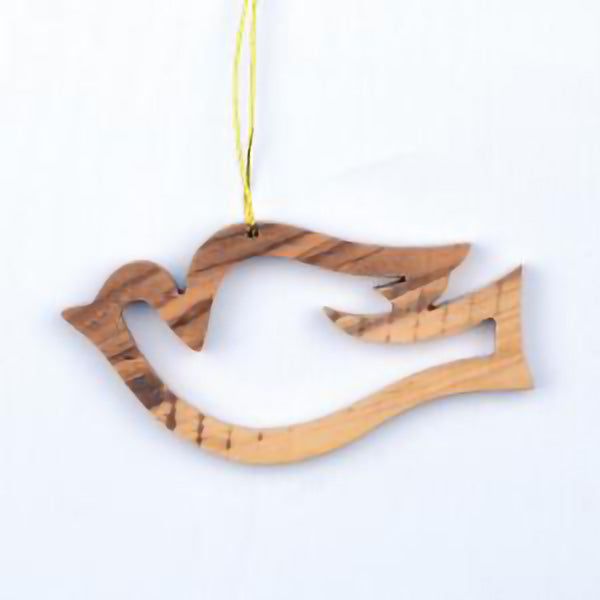 Olive Wood Dove Ornament