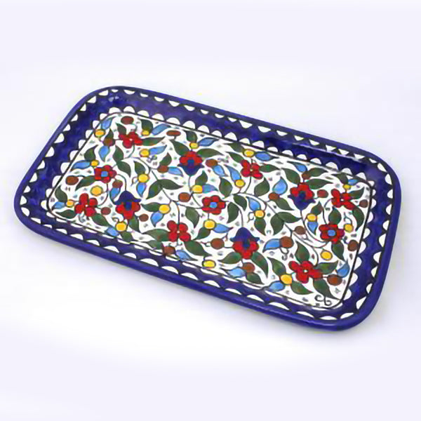 Red Daisies Floral Plate