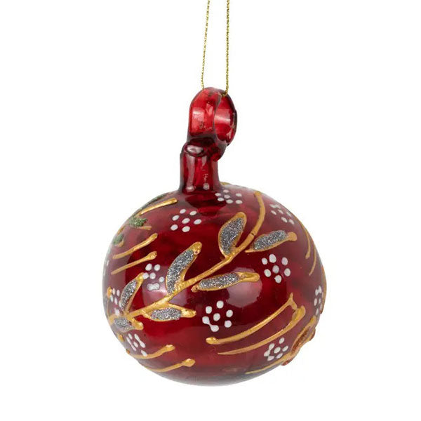 Red Sphere Glass Ornament