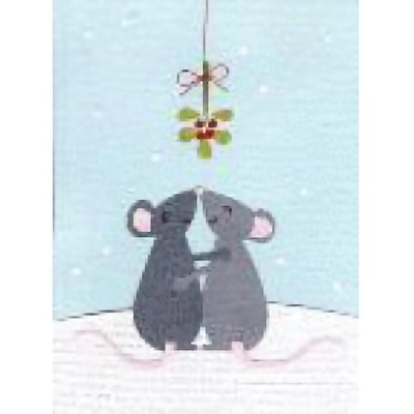 Mistletoe Mice Christmas Card