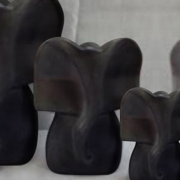 Thin Black Elephant Sculpture (Sm)
