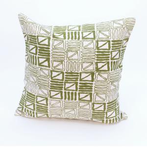 Green Tribal Design Cushion (** COVER ONLY **)