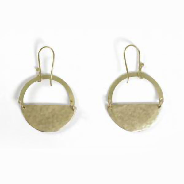 Half-moon Brass Earrings