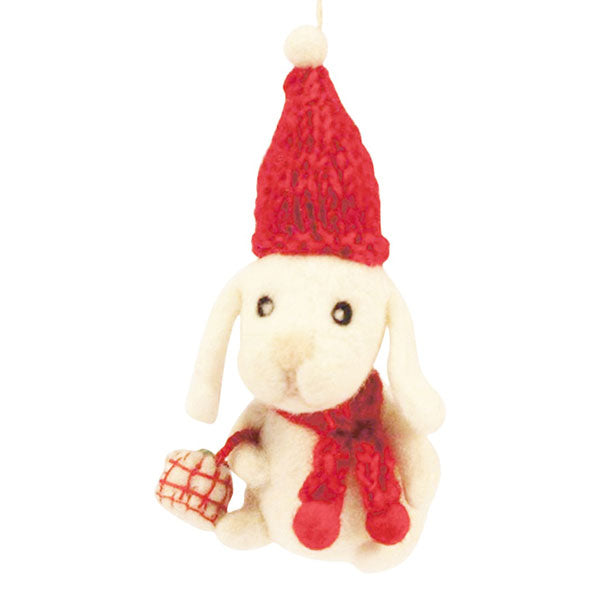 Red Hat Puppy Ornament