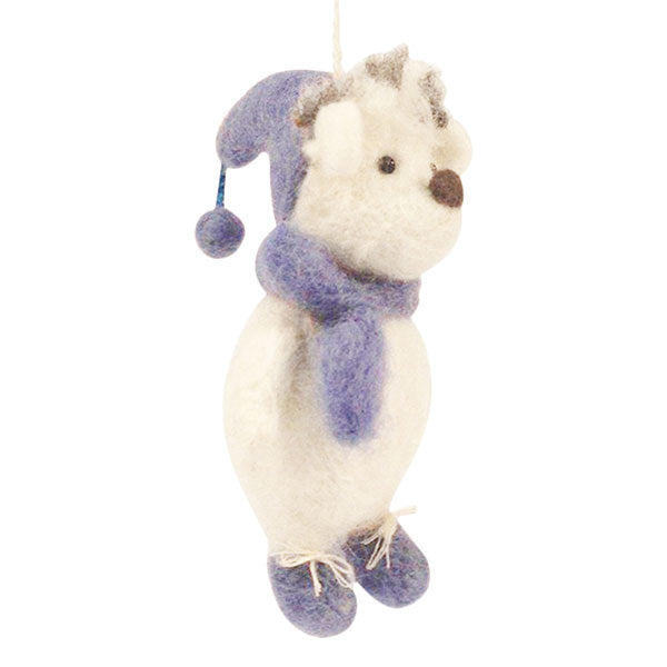 Sleepy Blue Bear Ornament