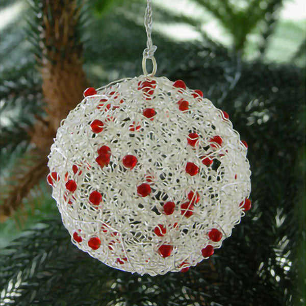 Red Wire Ornament Ball