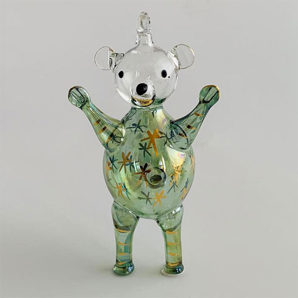 Hand-blown Bear Glass Ornament