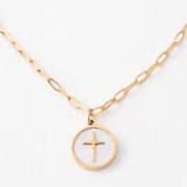 Gold Cross set in Mother of Pearl