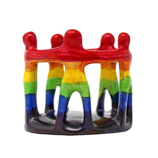 Rainbow Circle of Friends Candleholder