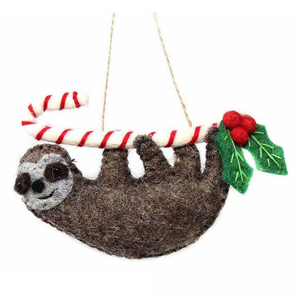 Felt Sloth Ornament