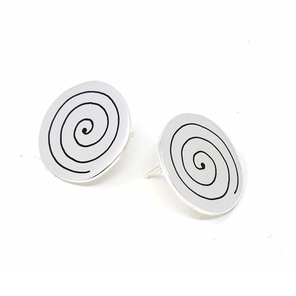Spiral Disc Earrings