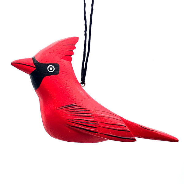 Cardinal Balsa Wood Ornament