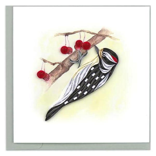 Quilled Card:  Chickadee and Berries