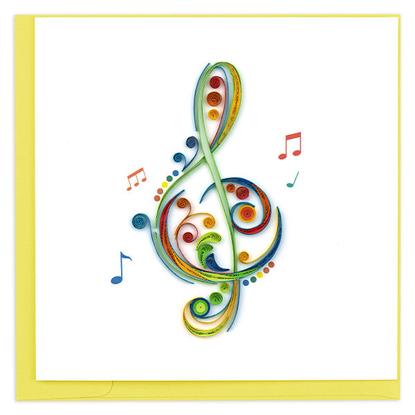 Quilled Card:  Treble Clef