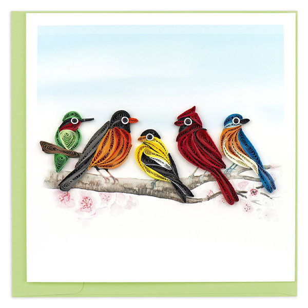 Quilled Cards:  Songbirds