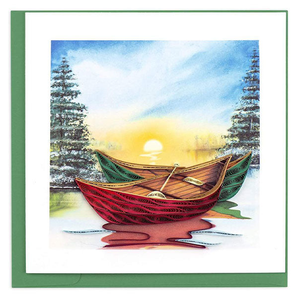 Quilled Card:  Two Canoes