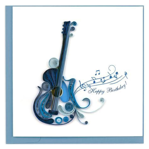 Quilled Card:  Happy Birthday Guitar