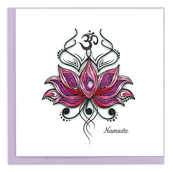Quilled Card:  Namaste Lotus