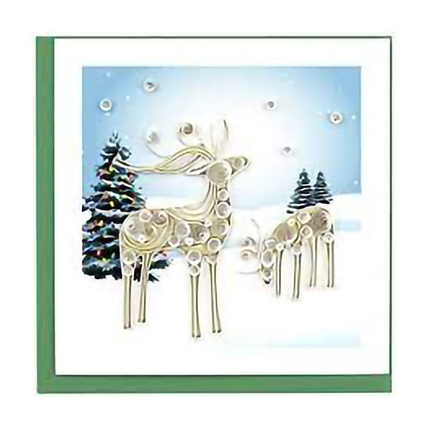 Quilling Card:  Deer in Woods
