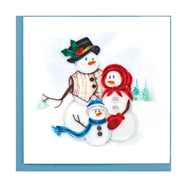 Quilling Card:  Snowy Family