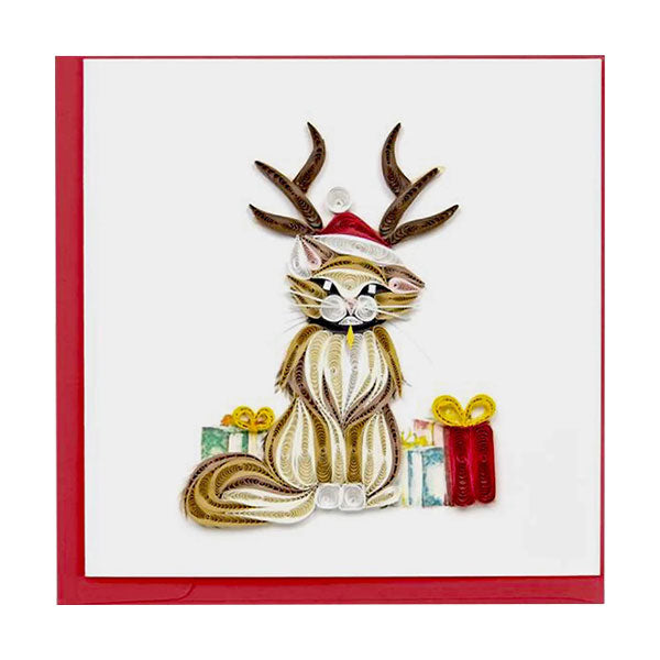 Quilling Card:  Santa Cat
