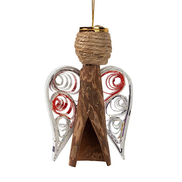 Cinnamon Bark Angel Ornament