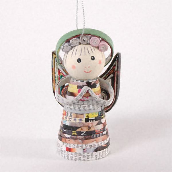 Recycled Paper Angel Ornament